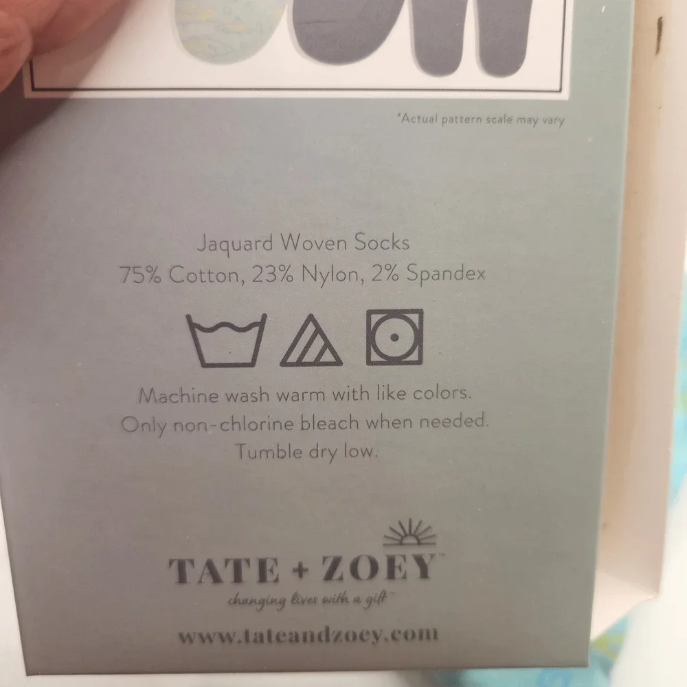 Tate + Zoey 2 Pair Fishing Socks Mens One Size I Am The Reel Deal Blue Cotton